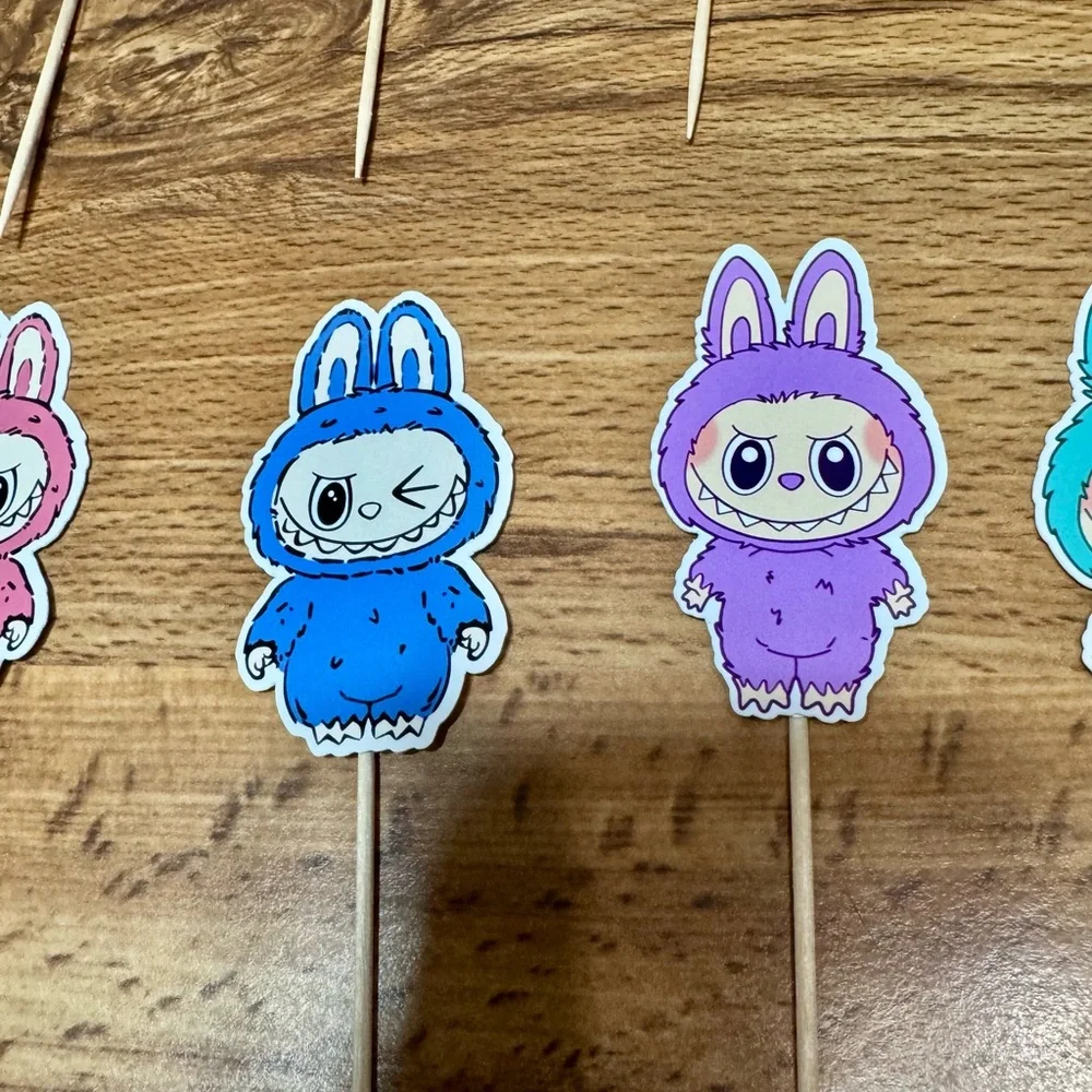 Cute Cartoon Character Cupcake Toppers